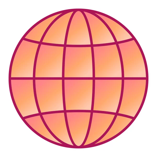 Vector Illustration Single Isolated Icon Globe — 스톡 벡터