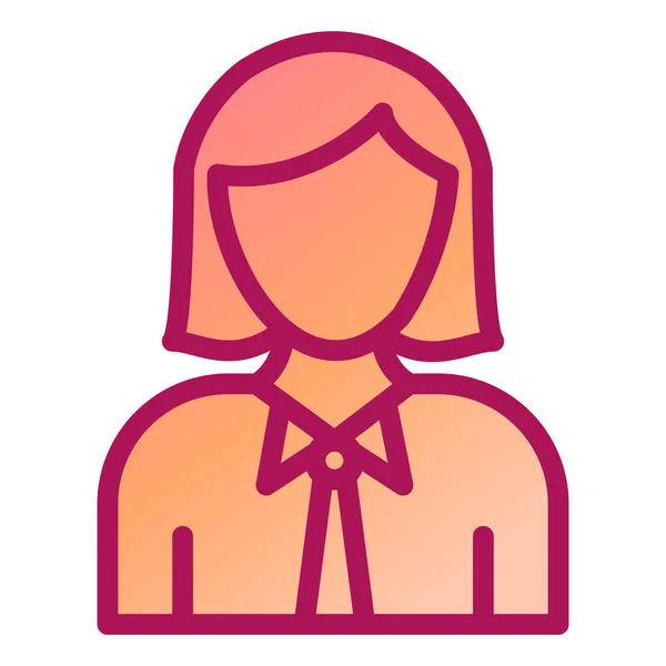 Une Femme Icône Web Illustration Simple — Image vectorielle