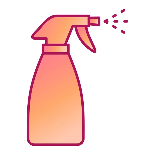Ícone Garrafa Spray Limpeza Delinear Ilustração Sinal Vetor Detergente Líquido — Vetor de Stock
