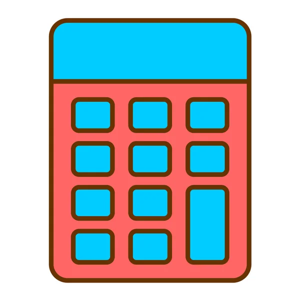 Icono Calculadora Ilustración Simple Del Vector Del Dispositivo Financiación Negocio — Vector de stock