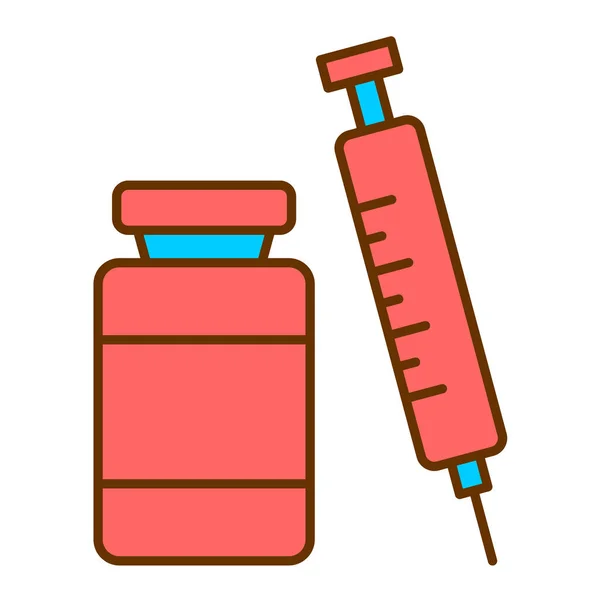 Medical Syringe Blood Vector Illustration Design — Stok Vektör