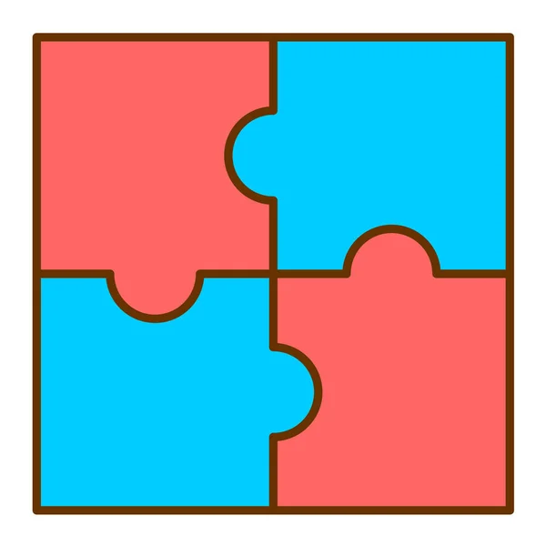 Icône Puzzle Vecteur Style Plat — Image vectorielle