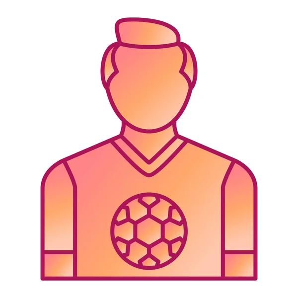 Футболист Векторным Изображением Мяча Футбол Люди Икона — стоковый вектор