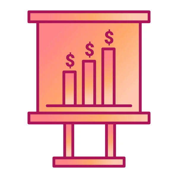Business Growth Graph Icon Vector Illustration — Stock Vector