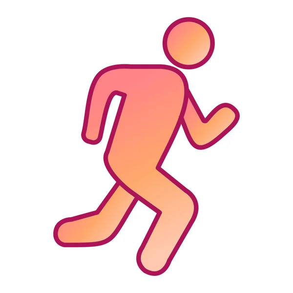 Hombre Corriendo Icono Deporte Fitness Tema Diseño Aislado Ilustración Vectorial — Archivo Imágenes Vectoriales