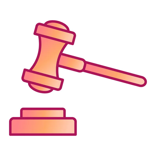 Δικαστής Gavel Εικονίδιο Επίπεδη Απεικόνιση Εικονίδια Φορέα Σφυρί Δημοπρασία Για — Διανυσματικό Αρχείο