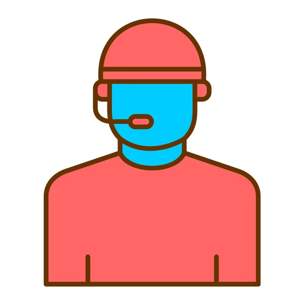 Hombre Usando Máscara Con Casco Protector Vector Ilustración Diseño — Archivo Imágenes Vectoriales