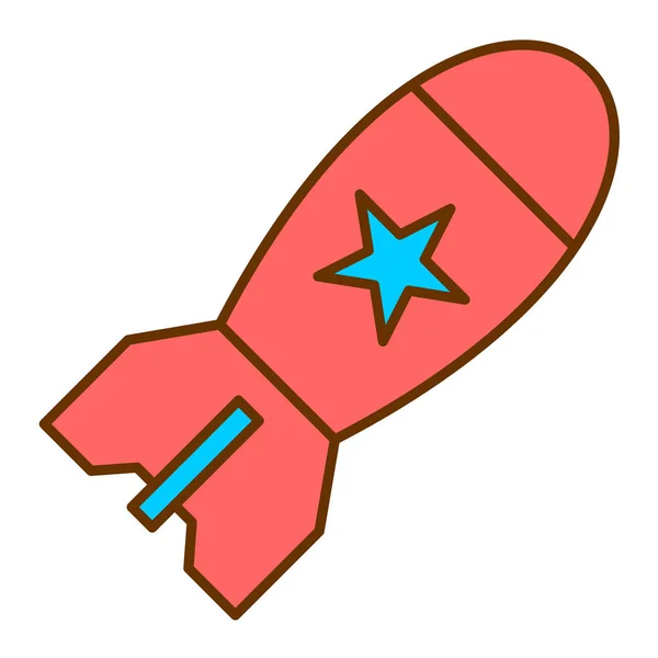 Rocket Modern Icon Vector Illustration — Stockvektor