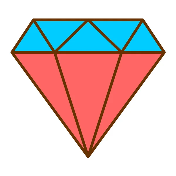 Icono Diamante Vector Ilustración — Archivo Imágenes Vectoriales
