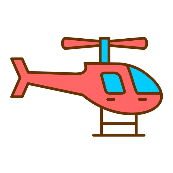 Helicóptero Icono Vector Ilustración — Archivo Imágenes Vectoriales