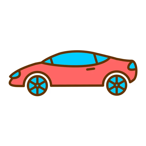 Araba Ikonu Web Tasarımı Için Taksi Vektör Simgelerinin Düz Çizimi — Stok Vektör