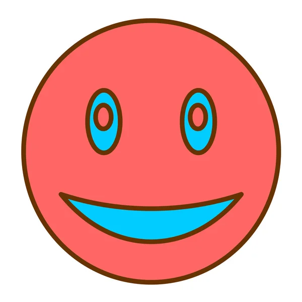 Uśmiech Twarz Emotikon Ikona Wektor Ilustracja Projekt — Wektor stockowy