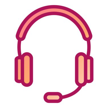 Kulaklık. Web simgesi basit tasarım