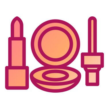 makyaj ve güzellik çizgisi vektör simgesi