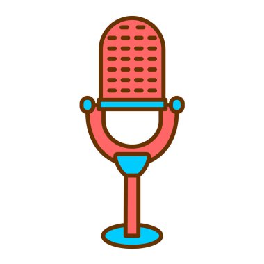 mikrofon simgesi vektör illüstrasyonu