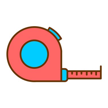 mezura simgesi. Web için rulet cetvel simgelerinin özet çizimi