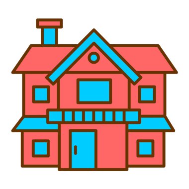 house modern simge vektör illüstrasyonu 