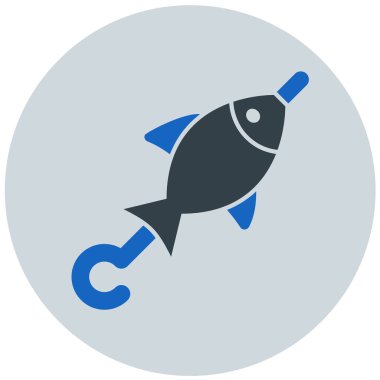 Balık. Web simgesi basit illüstrasyon