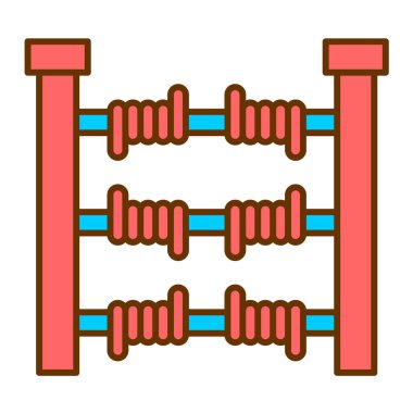 abaküs vektör düz renk simgesi