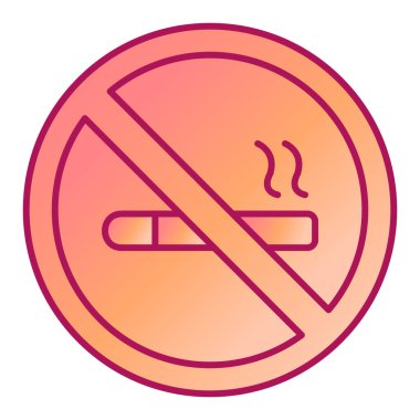 sigara içen modern simge vektör çizimi yok