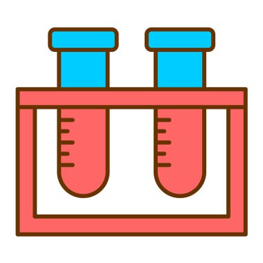 Kan ikonu vektörlü test tübü.