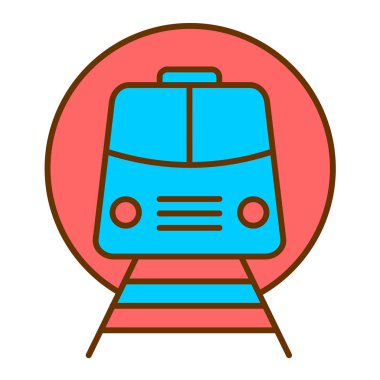 tren modern simge vektör illüstrasyonu