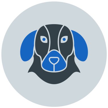 Köpek. Web simgesi basit illüstrasyon