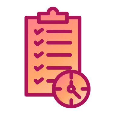 Kontrol listesi vektörü ince çizgi simgesi