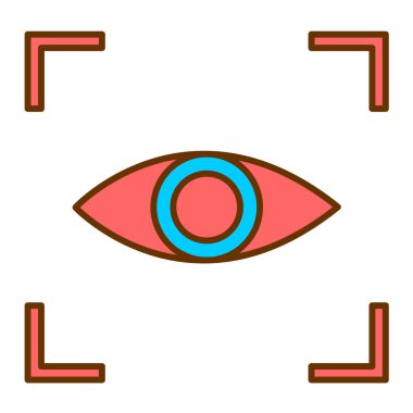 Göz simgesi vektörü. İnce çizgi işareti. İzole edilmiş kontür sembolü gösterimi