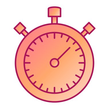 Kronometre simgesi. ana hatlı kronometre vektör resimleme sembolü