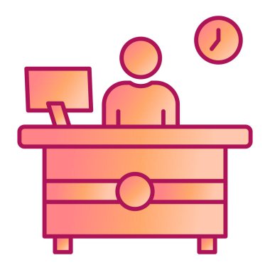 dizüstü bilgisayarı ve sandalye vektör çizimi tasarımı olan avatar