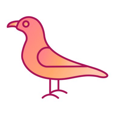 kuş simgesi vektör illüstrasyonu