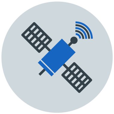 Uydu. Web simgesi basit illüstrasyon