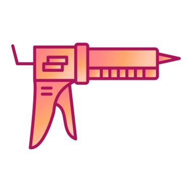 Yapıştırıcı tabancası simgesi, vektör illüstrasyonu basit tasarım