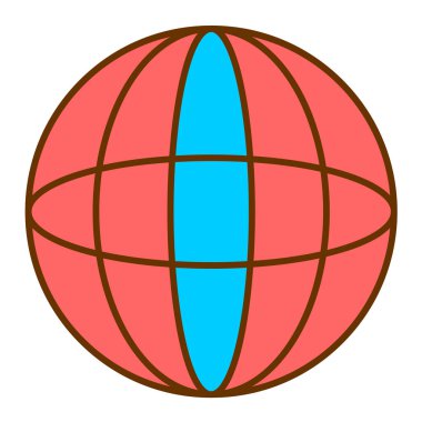 Dünya küresel ikon vektör illüstrasyonuName