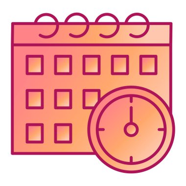 Saat. Web simgesi basit illüstrasyon