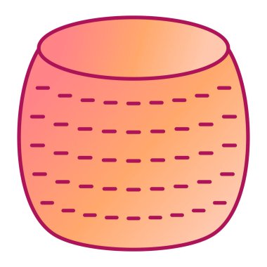 Su ve meyve suyu ikonunun tek bir izole nesnesinin vektör çizimi