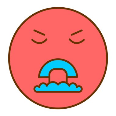 Ağlayan yüz ifadesi, vektör illüstrasyonu