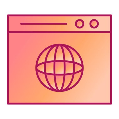 tarayıcı pencere simgesi vektör illüstrasyonu