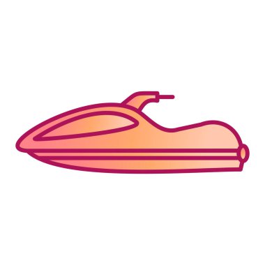 Tekne simgesinin vektör çizimi.