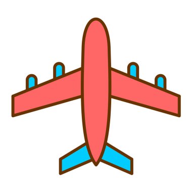 uçak ikonu vektör illüstrasyonu