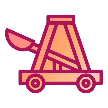 El arabası. Web simgesi basit illüstrasyon