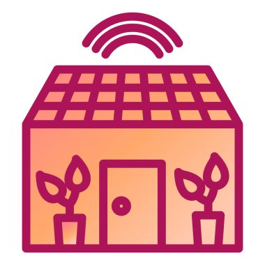 Güneş sistemi düz renk simgesi