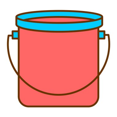 Saplı kova simge vektör illüstrasyon tasarımı