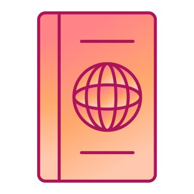 Bir dünya ikonu olan pasaport. seyahat konsepti. vektör illüstrasyonu