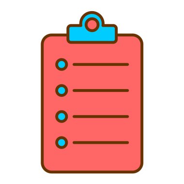 Kontrol listesi. Web simgesi basit illüstrasyon