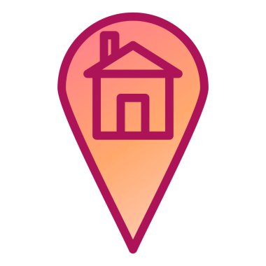 ev konumu simgesi illüstrasyonu izole vektör işareti