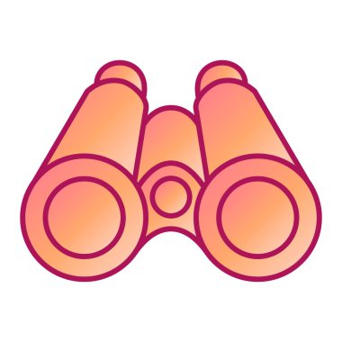 dürbün simgesi. Düz dizayn. vektör illüstrasyonu.