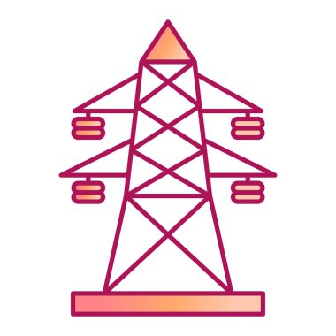 Elektrik ve enerji ikonunun vektör illüstrasyonu