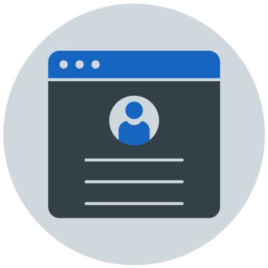 kullanıcı. Web simgesi basit illüstrasyon